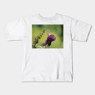 Butterfly With Flowers Kids T-Shirt